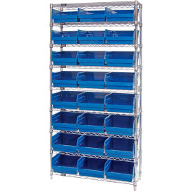 Quantum WR9-216 Chrome Wire Shelving with 24 6