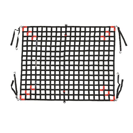 Cargo Net, 400 lb/in, Polyester, Black MPN:QAB-FB1