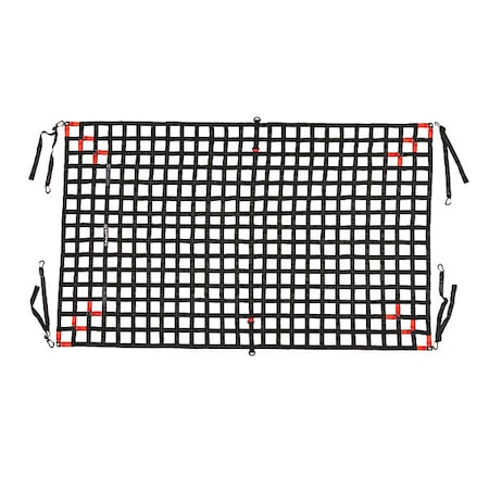 Cargo Net, 400 lb/in, Polyester, Black MPN:QAB-FB2