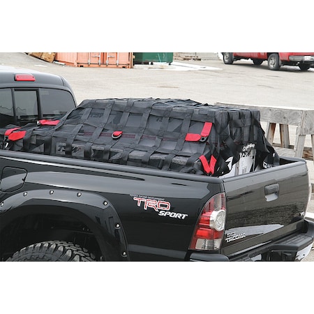 Cargo Net, 400 lb/in, Polyester, Black MPN:QAB-SBN