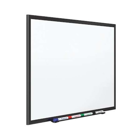 Dry Erase Board, Porcelain, 96 in, 48 in, Aluminum Frame, White, Gloss MPN:2548B