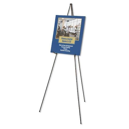 Portable Folding Easel, 63 in., Black MPN:29E