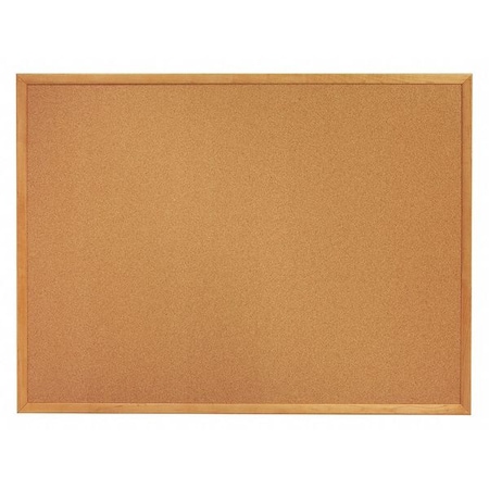 Cork Bulletin Board 4ft.x3ft., Oak Finish Frame MPN:304