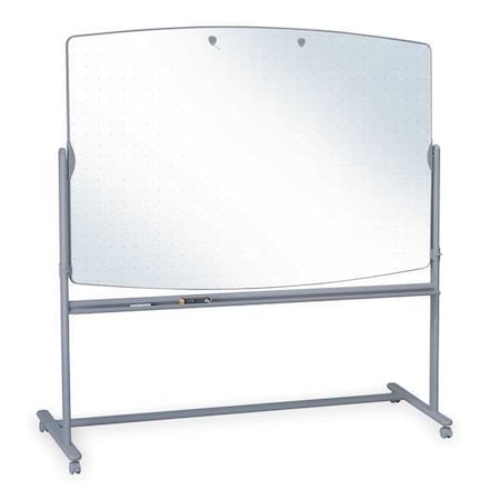 Dry Erase Board, Melamine, 48 in, 72 in, Steel Frame, White, Gloss MPN:3640TE