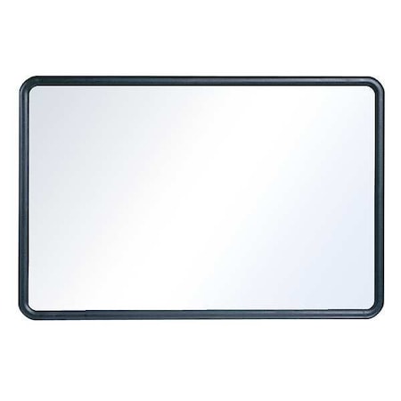 Dry Erase Board, Melamine, 36 in, 48 in, Plastic Frame, White, Gloss MPN:7554
