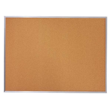Bulletin Board, Cork, Aluminum Frame MPN:85360