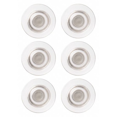 Magnets, 29/64 in. W, Clear, PK6 MPN:85391