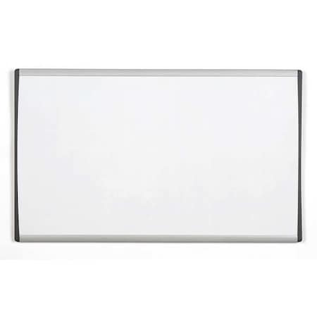 Dry Erase Board, Steel, 18 in, 30 in, Aluminum/Plastic Frame, White, Gloss MPN:ARC3018