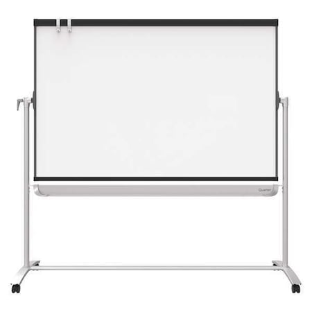 Dry Erase Board, Steel, 48 in, 72 in, Aluminum Frame, White, Gloss MPN:ECM64P2
