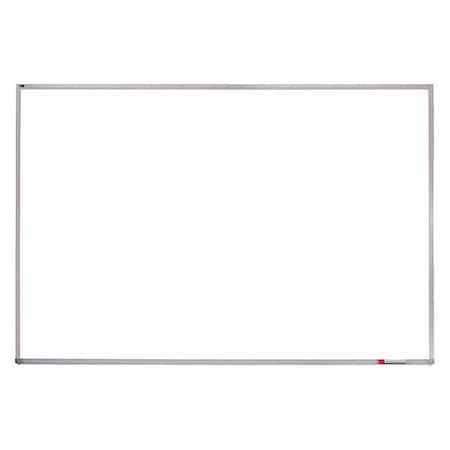 Dry Erase Board, Porcelain, 36 in, 48 in, Aluminum Frame, White, Gloss MPN:PPA304