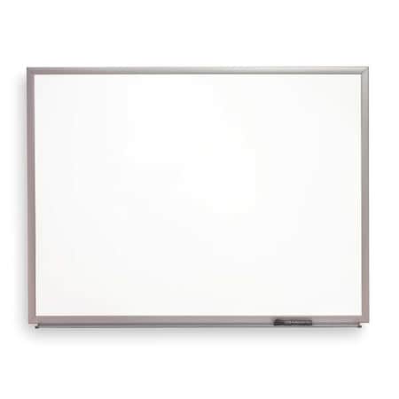 Dry Erase Board, Melamine, 48 in, 72 in, Aluminum Frame, White, Gloss MPN:S537-24
