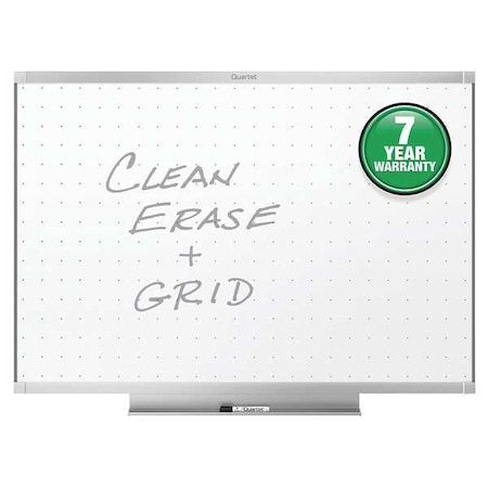 Dry Erase Board, Melamine, 36 in, 48 in, Aluminum/Plastic Frame, White, Gloss MPN:TE544AP2-24