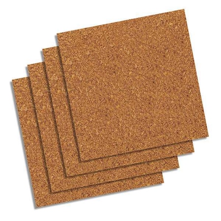 Bulletin Board Tiles, Natural, PK4 MPN:102