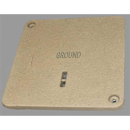 Underground Enclosure Cover, Ground Logo, 1 in. H x 12 in. W x 12 in. L, 8000 lb, Polymer Concrete MPN:PC1212CA0024