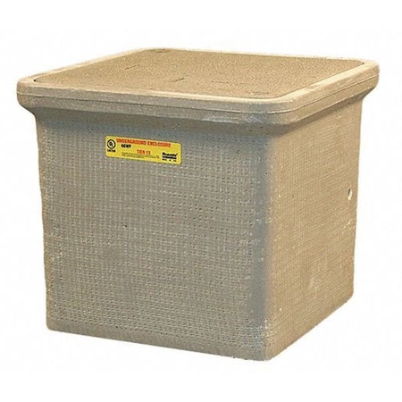 Underground Enclosure Assembly, Street Lighting Cover, 12 in H, 14-3/4 in L, 14-3/4 in W, 8, 000 lb MPN:PC1212Z80141