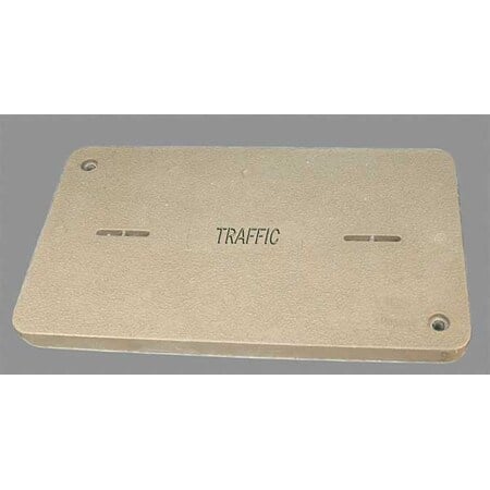 Underground Enclosure Cover, Traffic Logo, 17-1/2 in. W x 30-1/2 in. L, 15000 lb, Polymer Concrete MPN:PG1730HA0044
