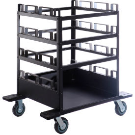Horizontal Stanchion Storage Cart 12 Post Capacity STCART12H