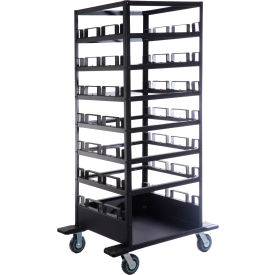 Horizontal Stanchion Storage Cart 21 Post Capacity STCART21H