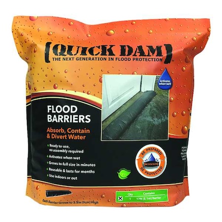 Flood Barrier, 17 ft.L, 3-1/2