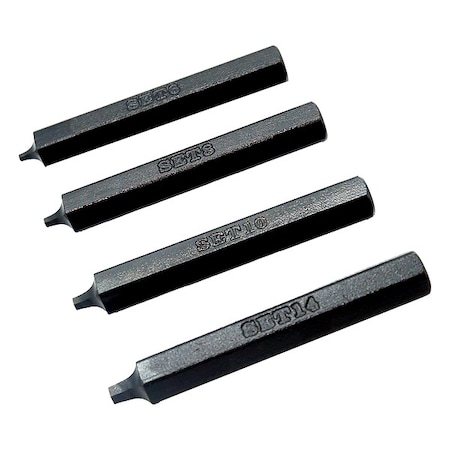 Screw Extractor Set, Hex Drive, (4) Pieces MPN:ZEXTC-SET6-14