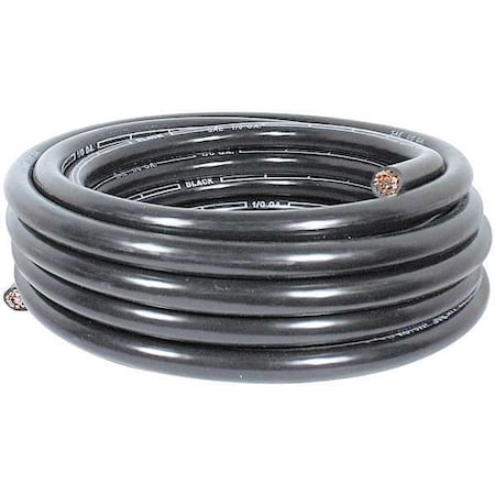 Battery Cable, 1/0 AWG, Solid, 60V, PVC, Blk MPN:200106-396-025