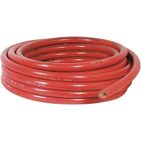 Battery Cable, 2 ga., Solid, 60V, PVC, Red MPN:200204-396-025
