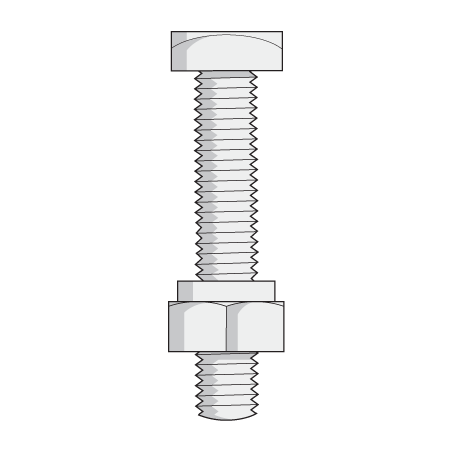 Bolt/Nut Tin Plated 3/8