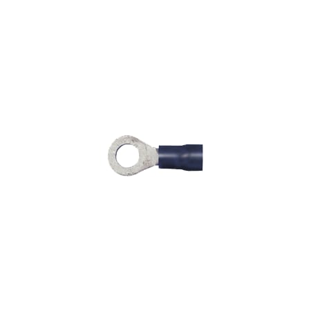 Ring Terminal, 1/4 in Stud Size, 10 AWG, 600 V, PVC Insulated, Black, 100 PK MPN:160305-100