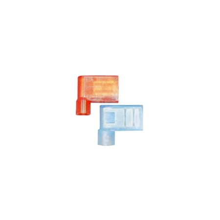 Flag Terminal, 0.25 in Stud Size, 18 AWG, 300 V, Nylon Insulated, Red, 1000 PK MPN:162165-1000