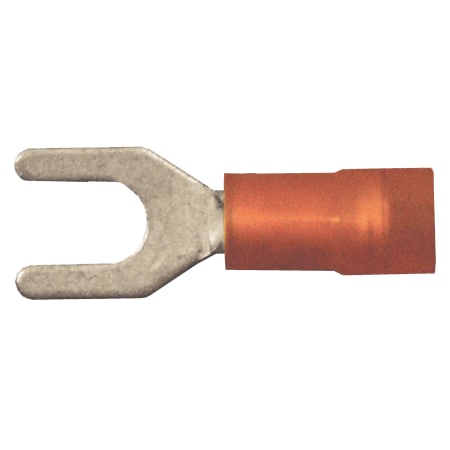 Fork Terminal, #8 Stud Size, 14 AWG, 600 V, Nylon Insulated, Blue, Crimp Termination Only, 100 PK MPN:163225-100
