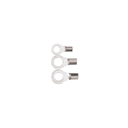 Ring Terminal, 5/16 in Stud Size, 18 AWG, Bare Insulated, Bare, 50 PK MPN:166106-050