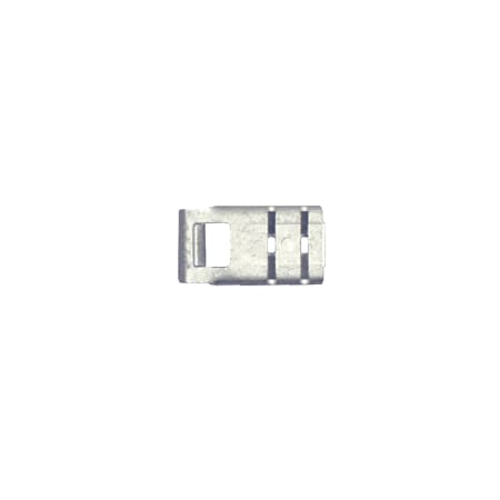 Flag Terminal, 1/4 in Stud Size, 14 AWG, Bare Insulated, Bare, 25 PK MPN:166265-025