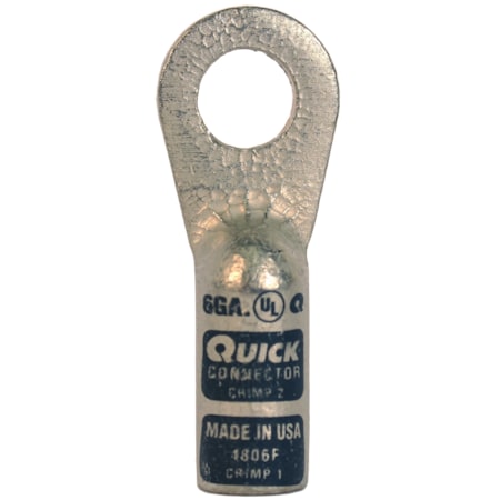 One-Hole Compression Lug, 4 AWG Max, Standard Barrel, Copper, None, 5 PK MPN:4804-005H