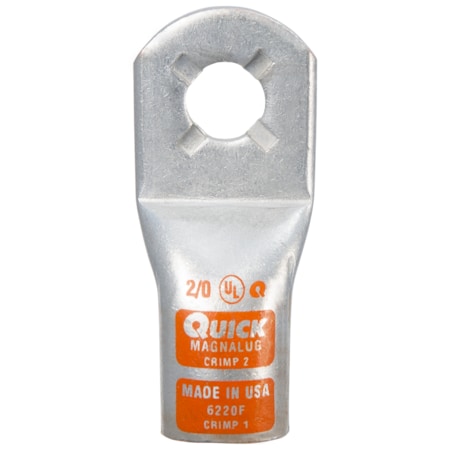 Locking Anti Rotating Stackable Magna Lug, 4 AWG Max, Copper, None, 5 PK MPN:6204-005E