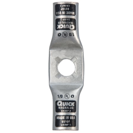 Locking Anti Rotating Stackable Magna Lug, 1/0 AWG Max, Standard Barrel, Copper, None, 5 PK MPN:6510-005F