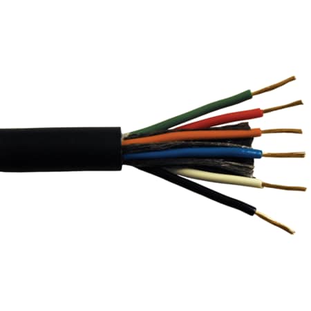 Control Cable, SEOW, 18 AWG, 6 C, TPE, Stranded, 600V, Indoor/Outdoor, 100 ft MPN:220109-100