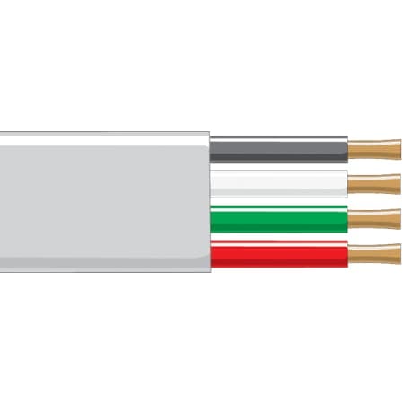 Primary Wire, 14 AWG, Copper, Black/Green/Red/White, PVC Jacket, Stranded MPN:233302-100
