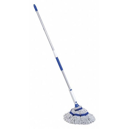 1 in String Wet Mop, 28 oz Dry Wt, Snap On Connection, Blue, Polyester MPN:72036M4