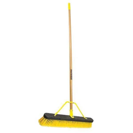 24 in Sweep Face Push Broom, Soft/Stiff Combination, Synthetic, Yellow MPN:857HDSU