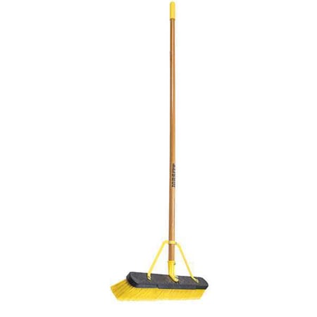 24 in Sweep Face Push Broom, Soft/Stiff Combination, Synthetic, Yellow MPN:857SUS
