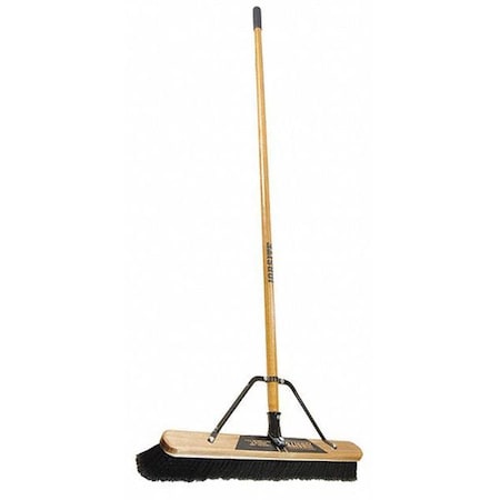 24 in Sweep Face Push Broom, Stiff, Synthetic, Black MPN:863HDSU
