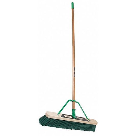 24 in Sweep Face Push Broom, Stiff, Synthetic, Green MPN:868SU
