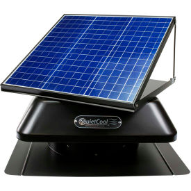 QuietCool Solar Attic Roof Mount Fan AFR SLR-30W 120V 1092 CFM Black 14
