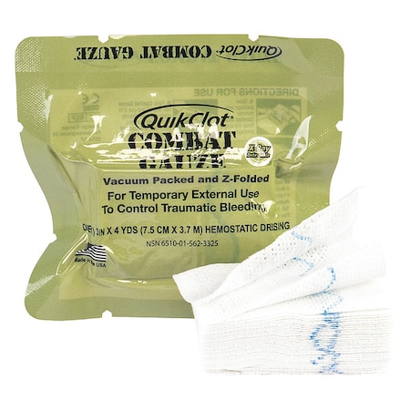 Combat Gauze, Green, 4yd L, 3