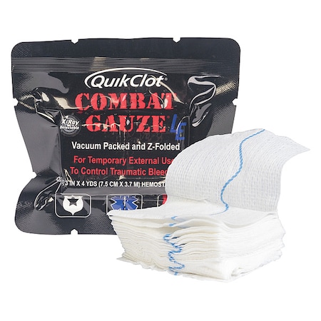 Combat Gauze, White, 4yd L, 3