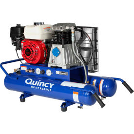 Quincy PAT38 Portable Gas Air Compressor w/ Honda GX Engine 5.5 HP 8 Gallon Wheelbarrow 1129102812