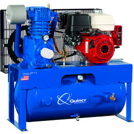 Quincy QP Two-Stage Pressure Lubricated Air Compressor 175 PSI 14 HP 30 Gallon Cap. Horizontal G314K30HCE