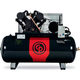 Chicago Pneumatic Iron Two Stage Air Compressor 10 HP 120 Gal. Capacity 3 Phase 460V 830 lb. Wt RCP-C10123HS4