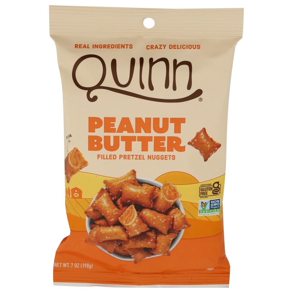 Quinn Filled Pretzel Nuggets, Peanut Butter, 7 Oz, Total Qty 8 MPN:115012