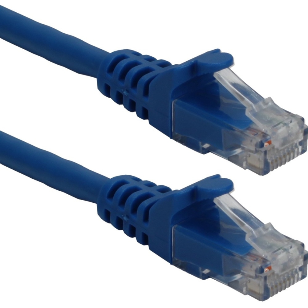 QVS 25ft CAT6A 10Gigabit Ethernet Blue Patch Cord - 25 ft Category 6a Network Cable for Network Device - First End: 1 x RJ-45 Network - Male - Second End: 1 x RJ-45 Network - Male - Patch Cable - Blue (Min Order Qty 5) MPN:CC715A-25BL